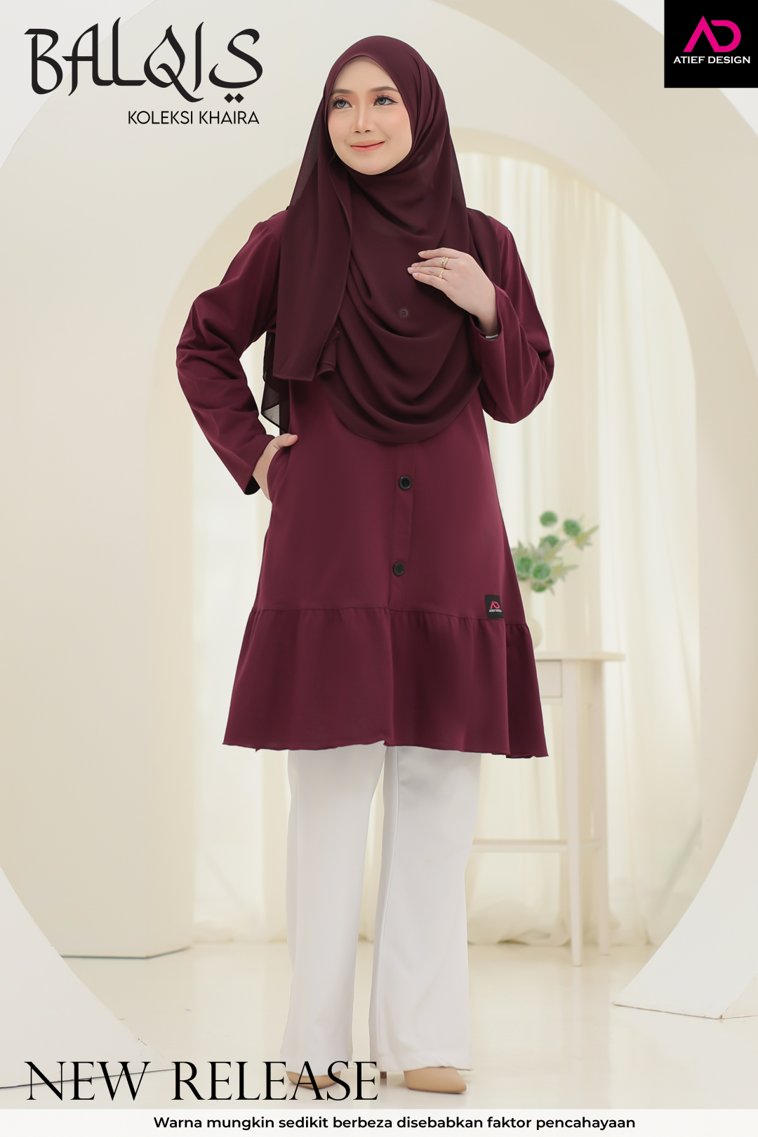 BALQIS COTTON DEWASA- K658 PLUM