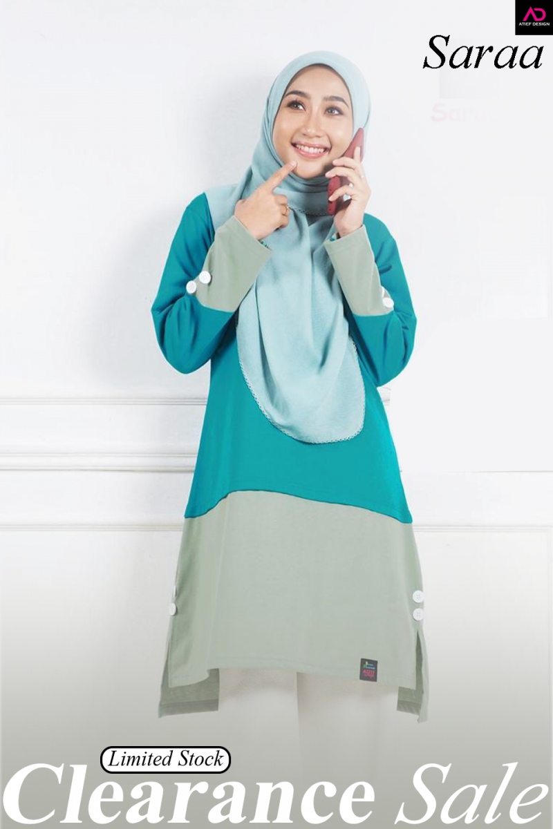 SARAA COTTON (S) - TURQOISE & MINT GREEN