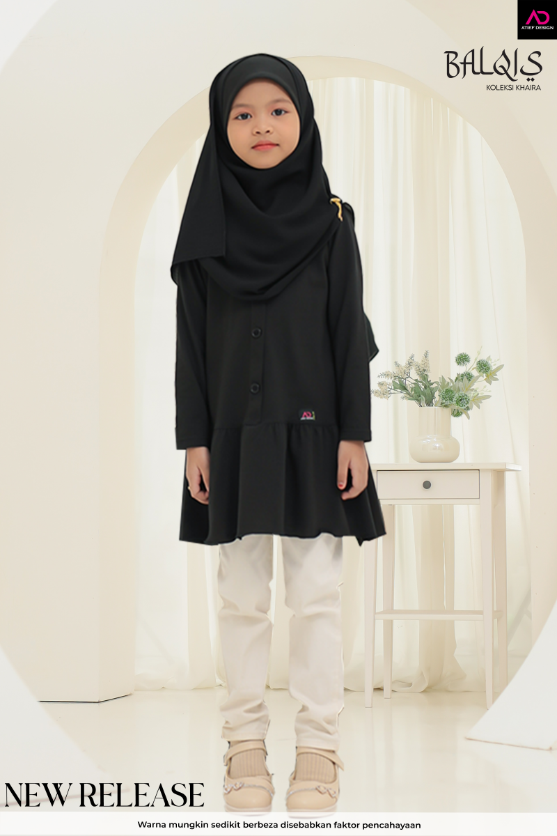 BALQIS COTTON KIDS - KD475 BLACK