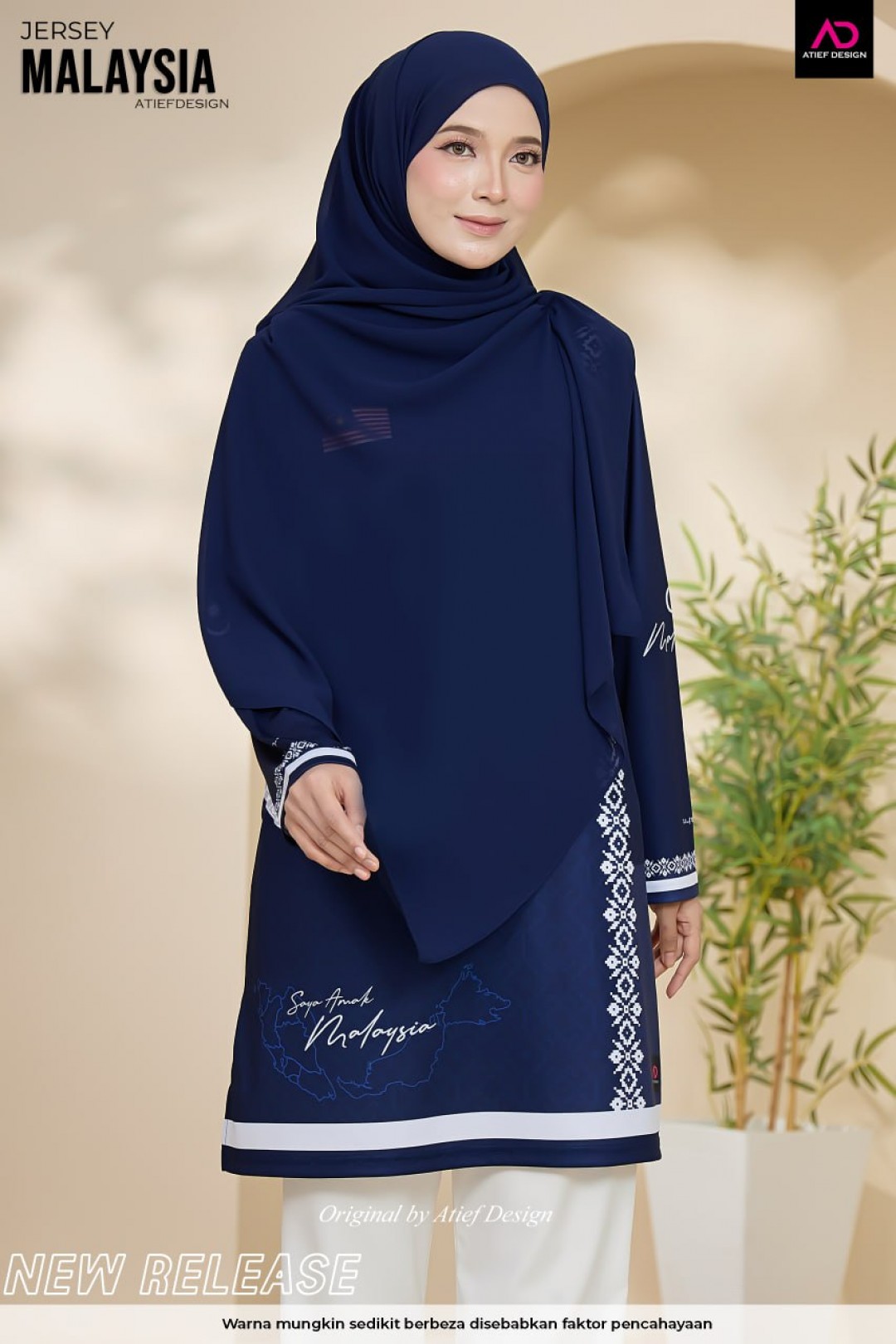JERSI MALAYSIA - KH167 CITRA NAVY BLUE