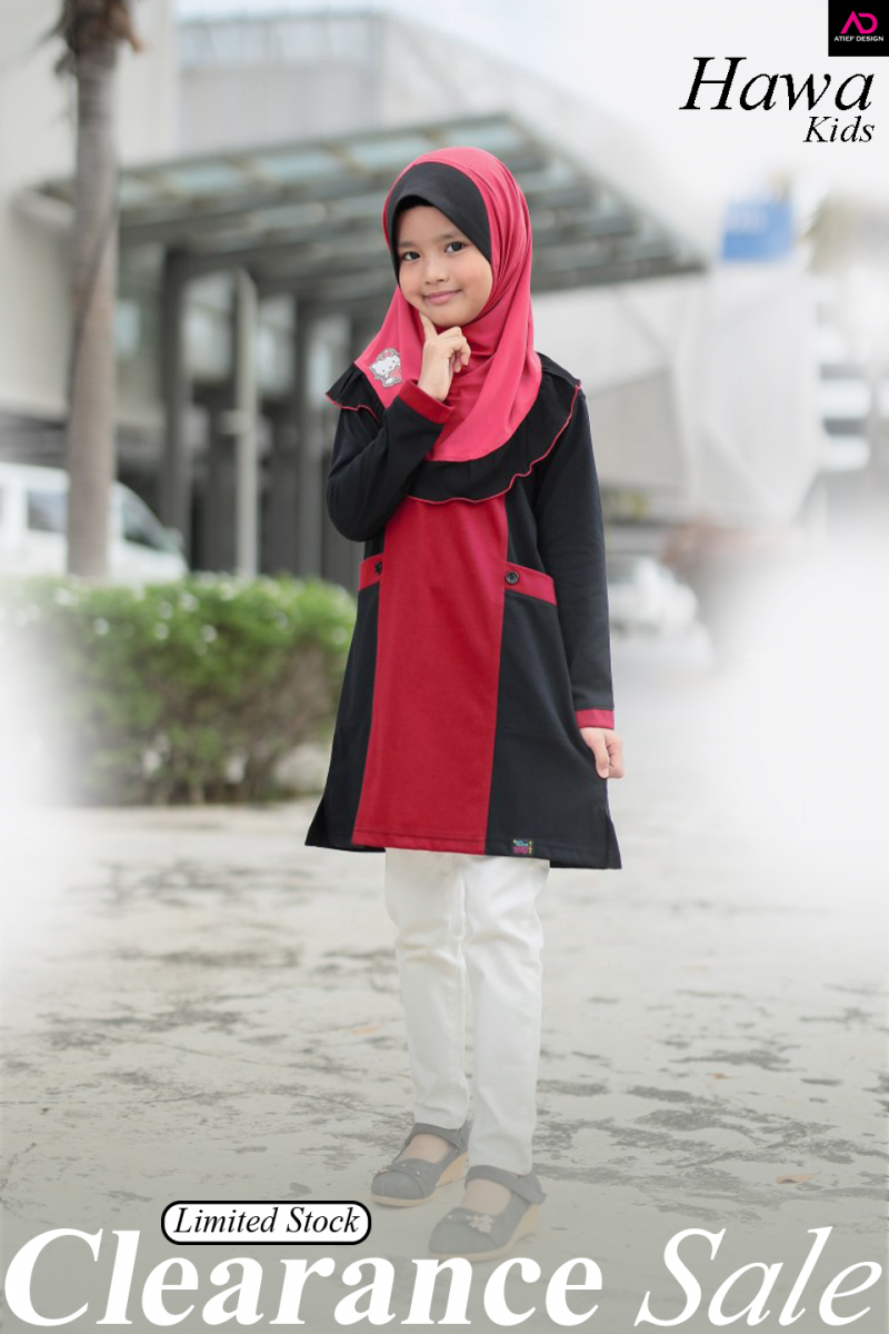 HAWA COTTON KIDS (S) - BLACK & RED DUNHILL