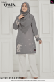 QAYLA EDISI FLORAL - LARAA SOFT GREY