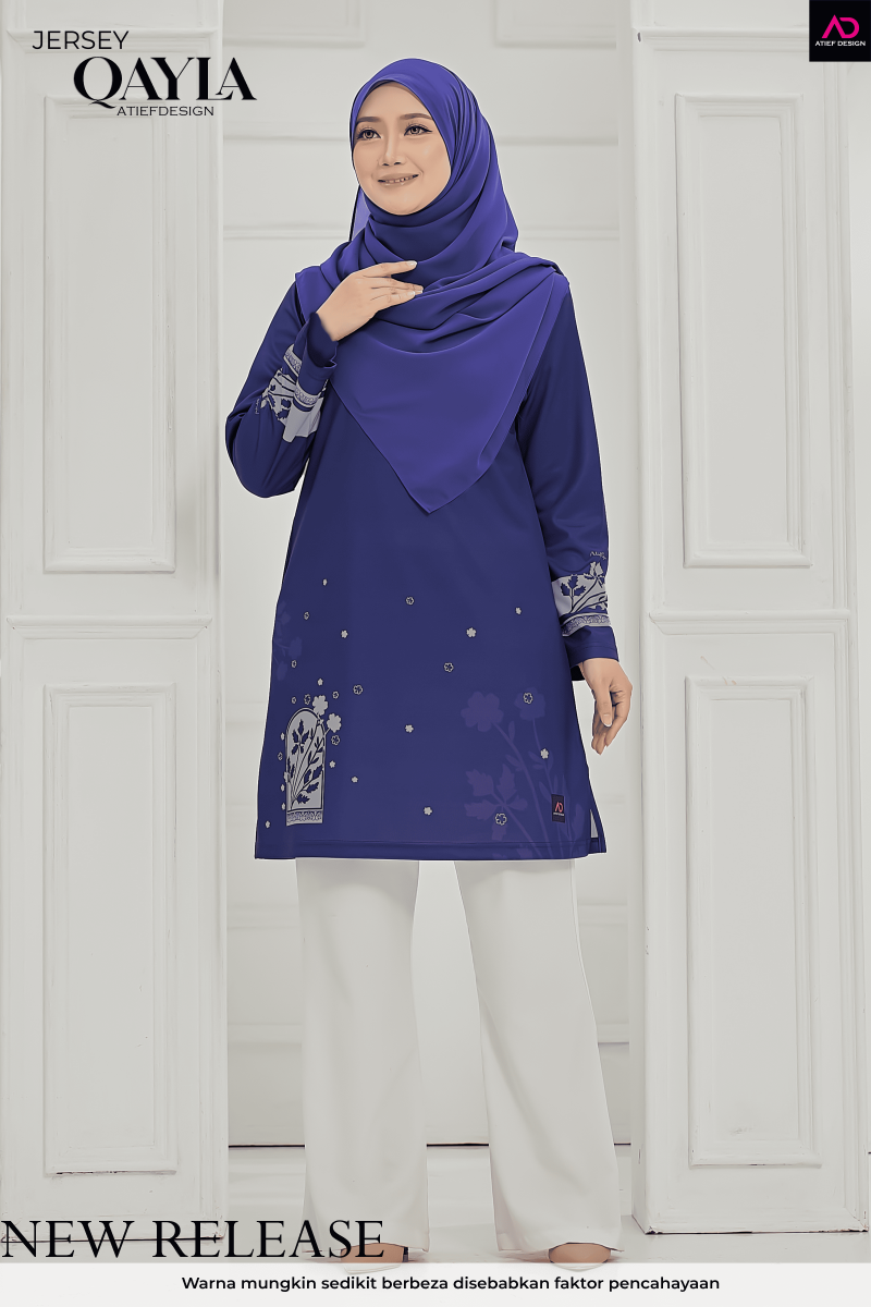 QAYLA EDISI FLORAL - LARAA BLUEBERRY