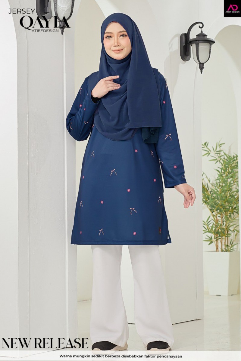 QAYLA EDISI ABSTRACT- COQUETTE DENIM BLUE