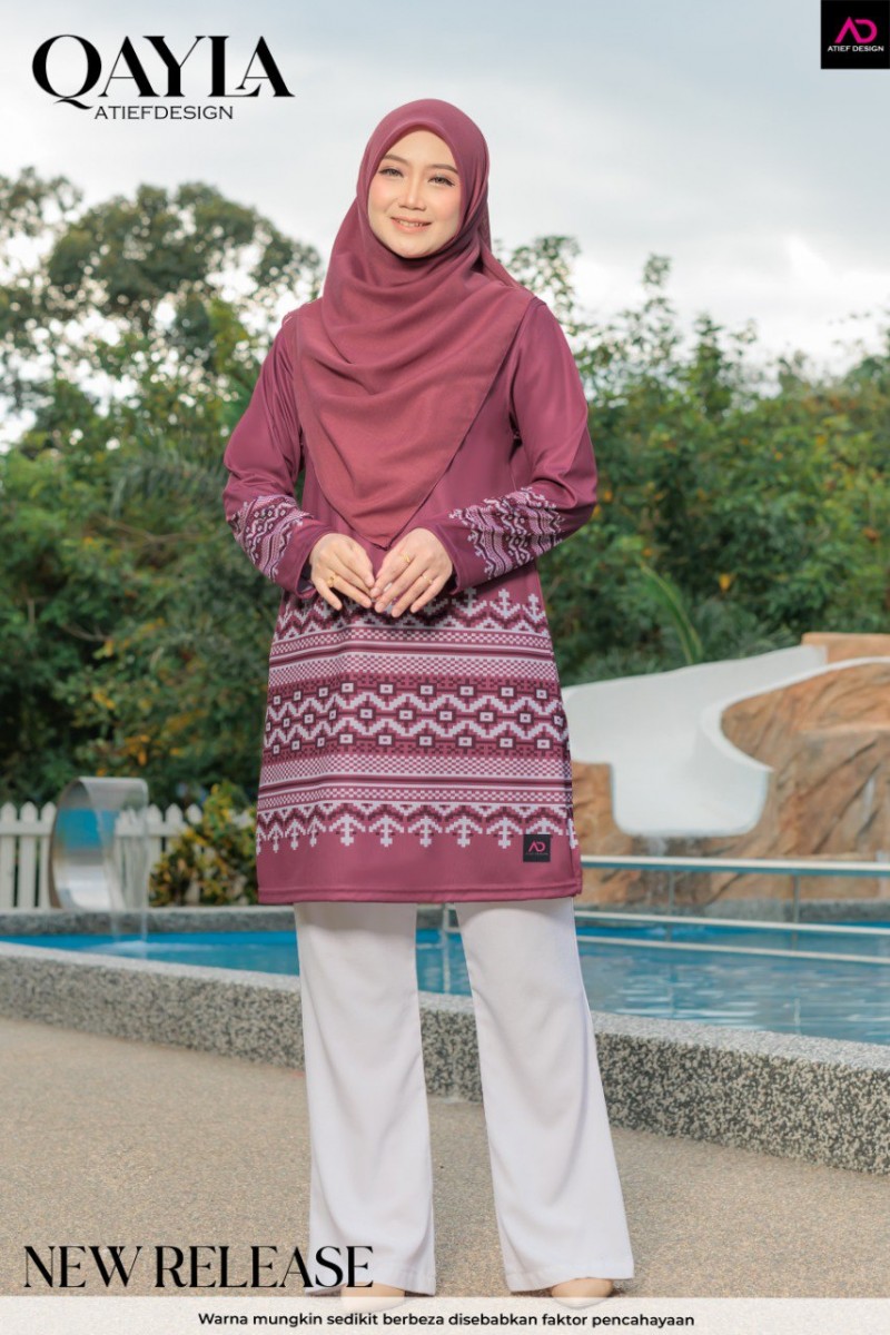 QAYLA EDISI SONGKET - SONGKET KLASIK HOT PINK