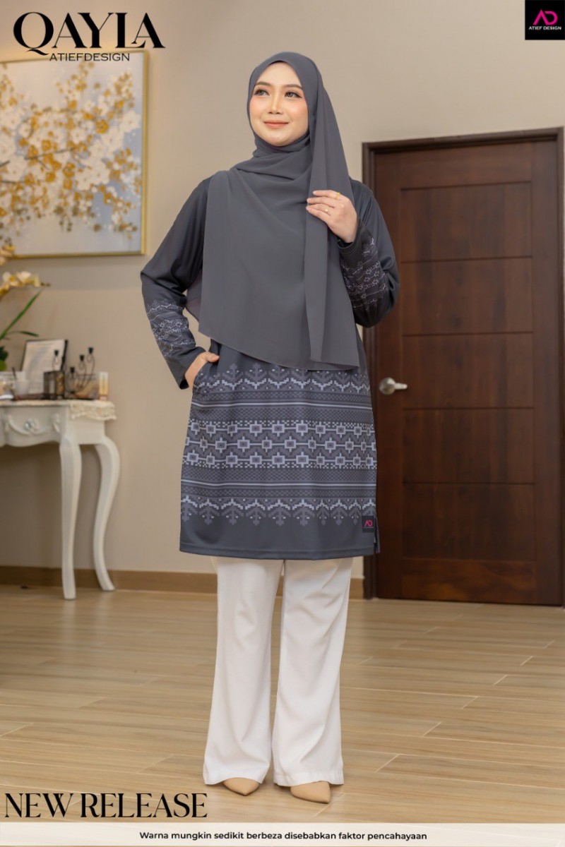 QAYLA EDISI SONGKET - SONGKET KLASIK GREY