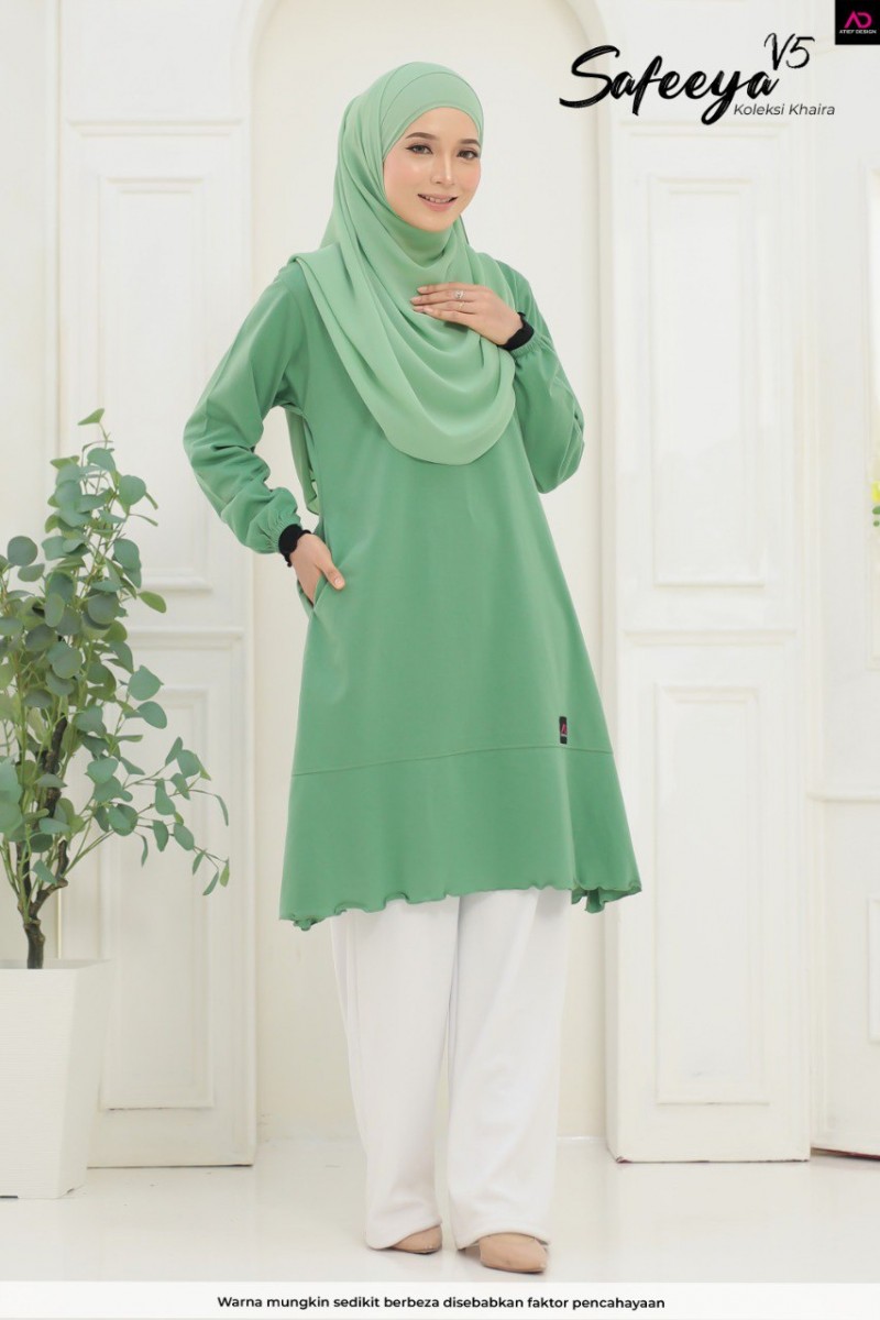 SAFEEYA COTTON DEWASA - K669 AQUA GREEN