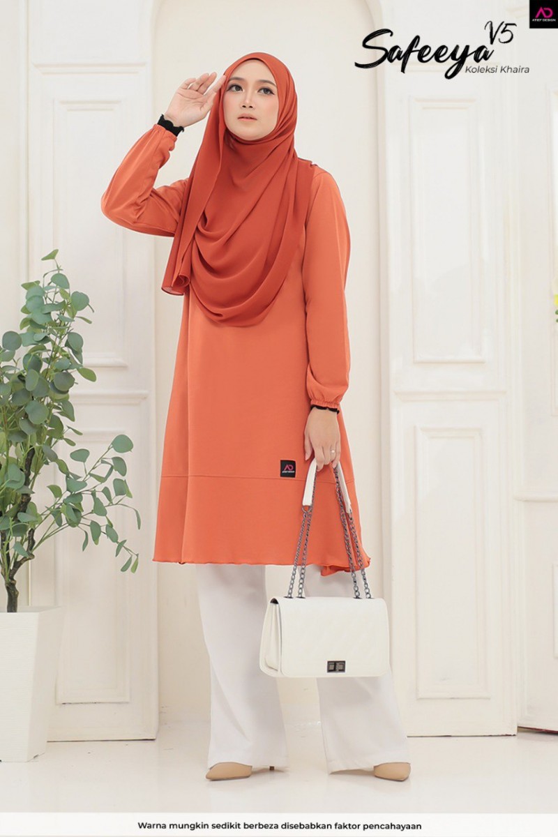 SAFEEYA COTTON DEWASA - K665 ORANGE BRICK