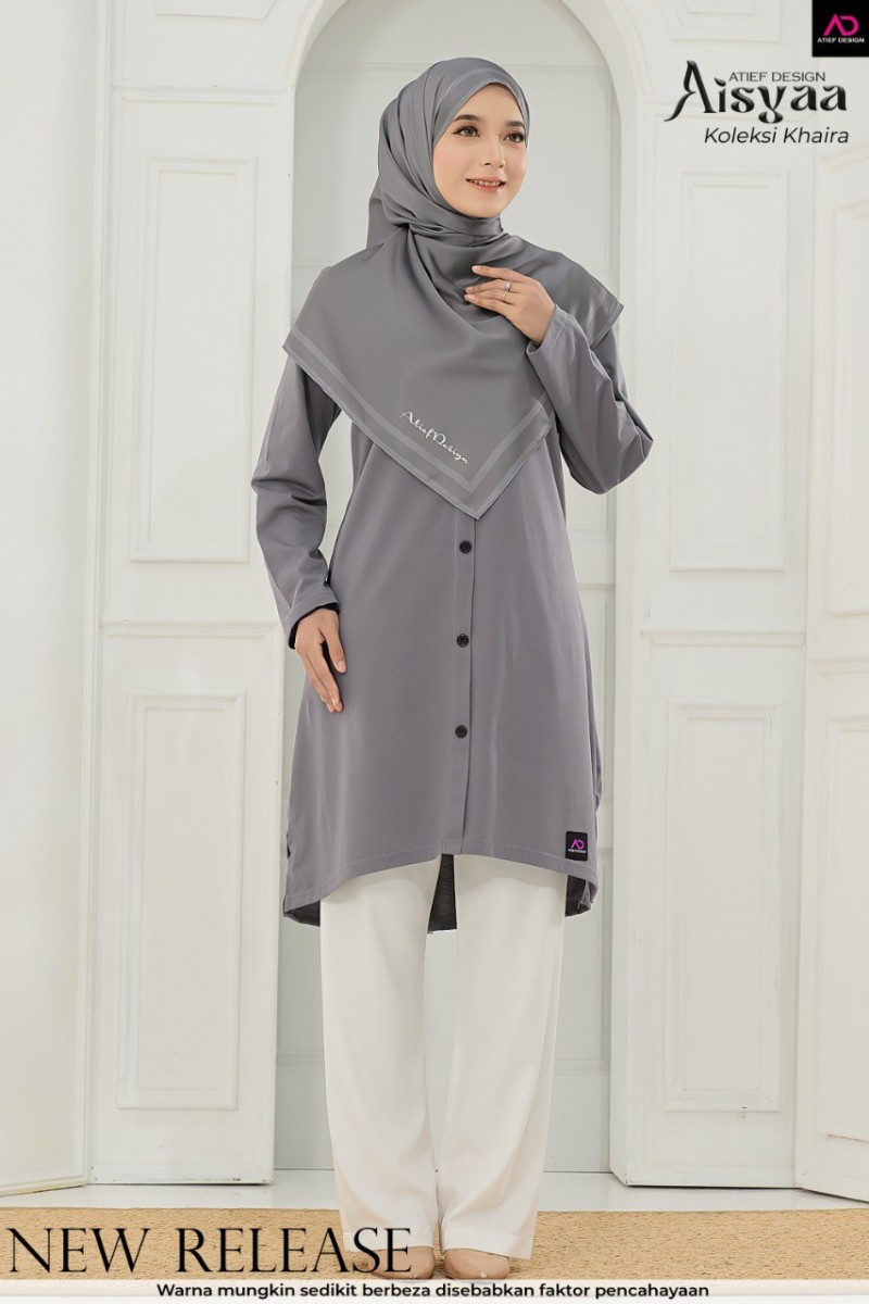 AISYAA COTTON DEWASA - K679 SOFT GREY