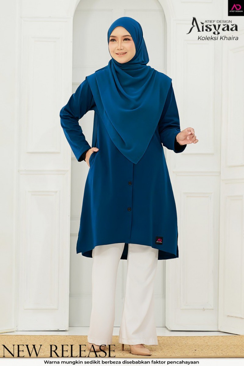 AISYAA COTTON DEWASA - K684 DENIM BLUE