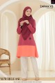 ZARAA COTTON DEWASA - K645 CERISE RED & PEACH