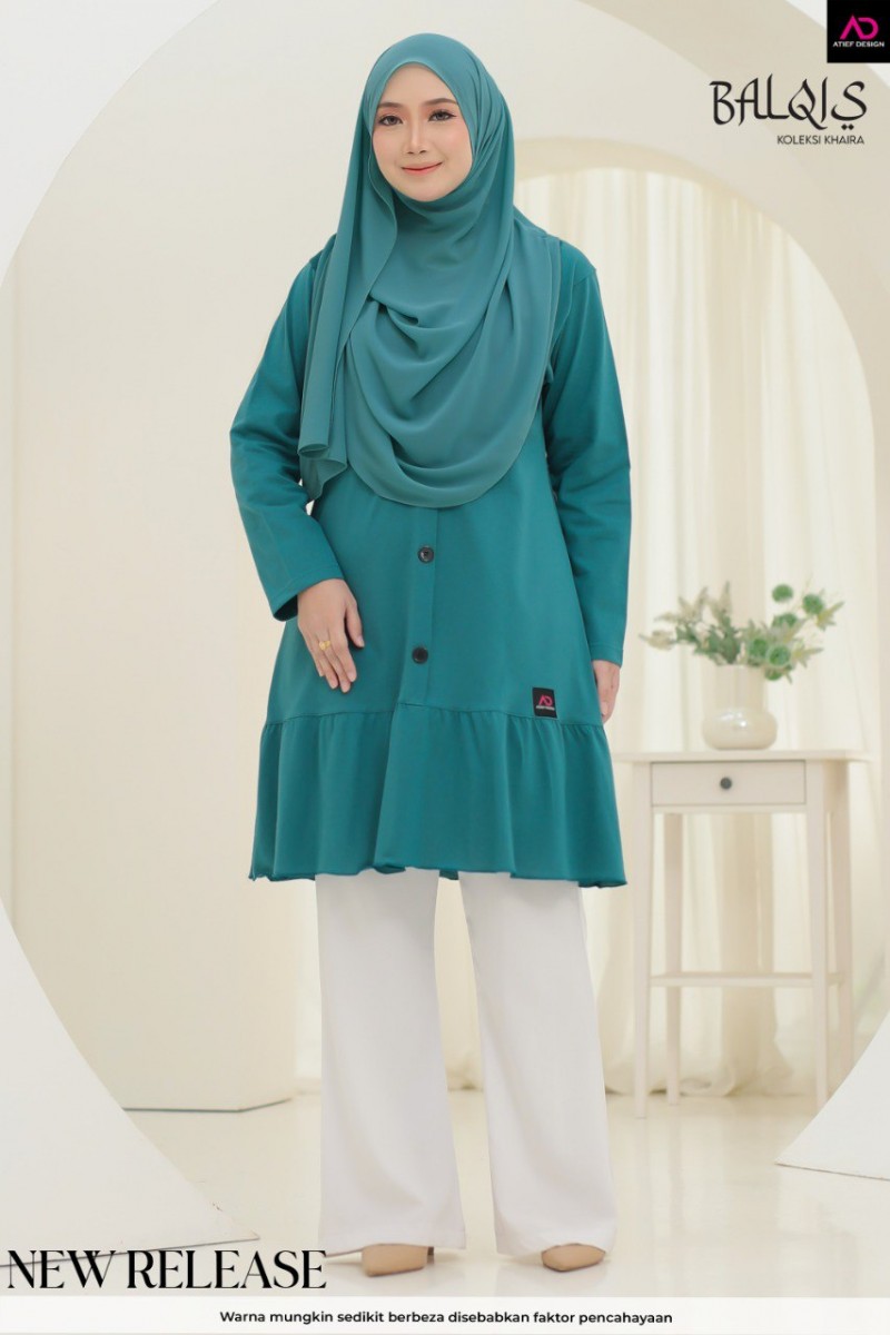BALQIS COTTON DEWASA- K659 DARK FERN GREEN
