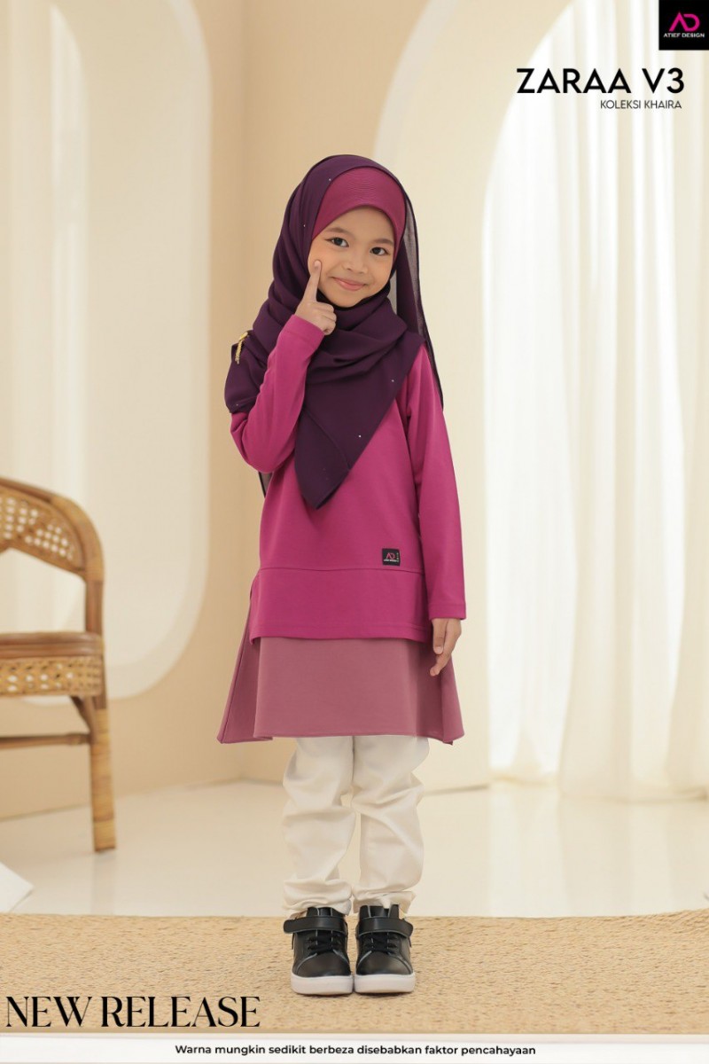 ZARAA COTTON KIDS - KD460 FUSCHIA & PINK BELACAN