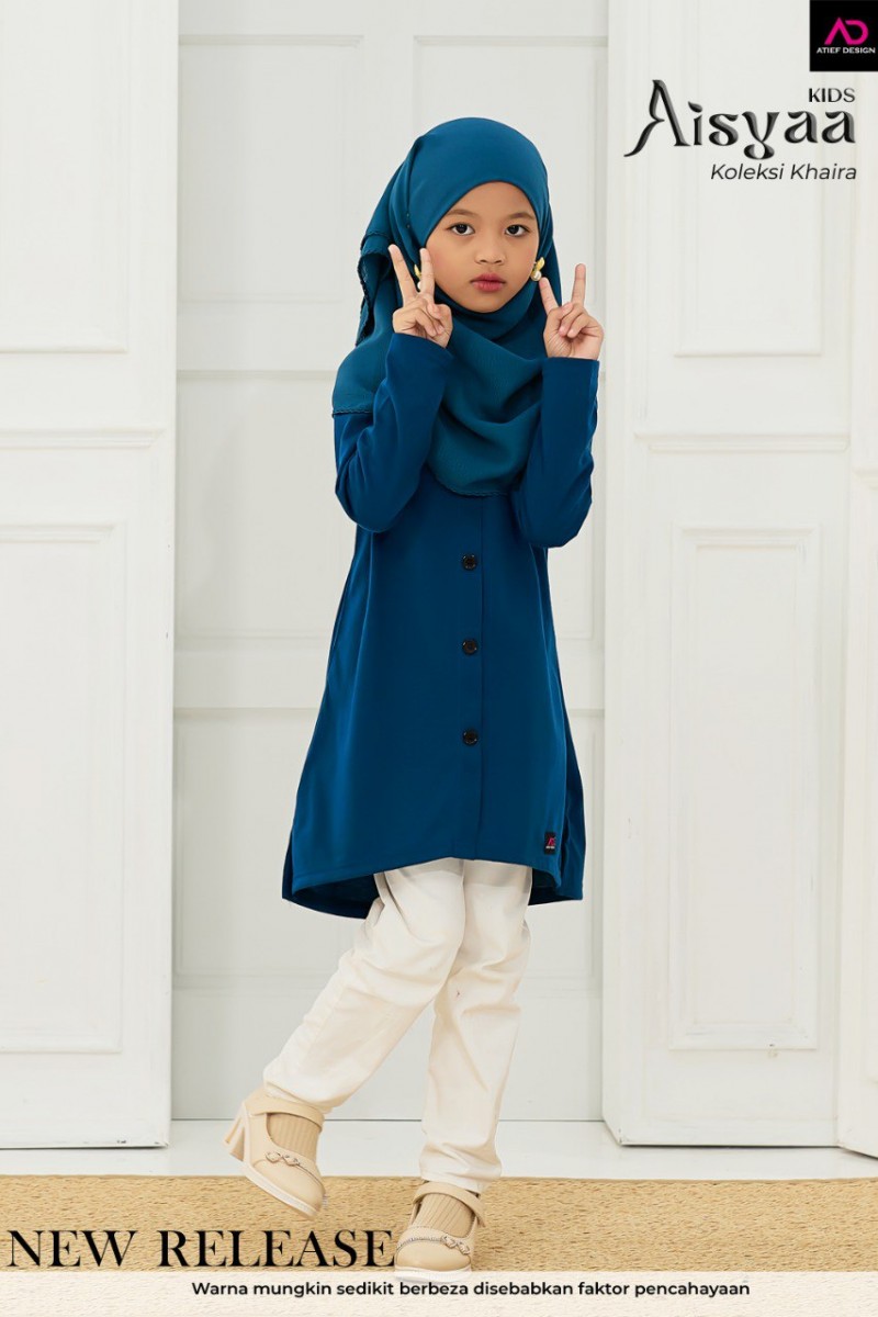 AISYAA COTTON KIDS - KD504 DENIM BLUE