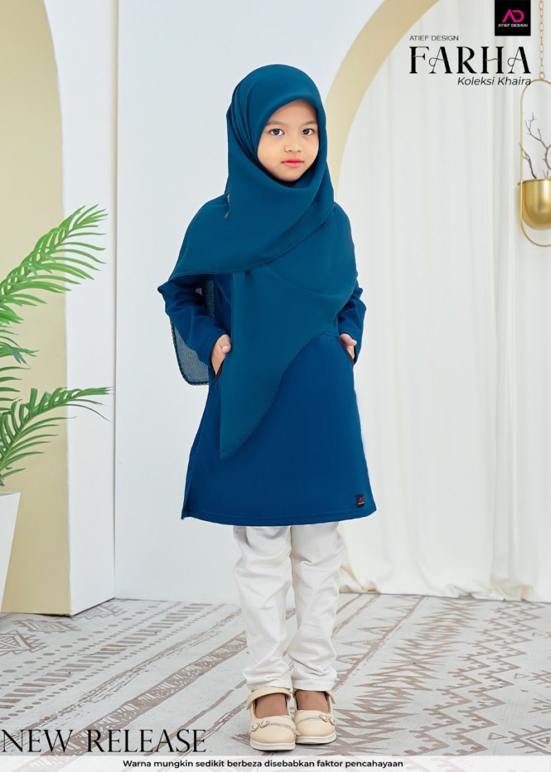 FARHA KIDS (KANAK-KANAK) - KD493 DENIM BLUE