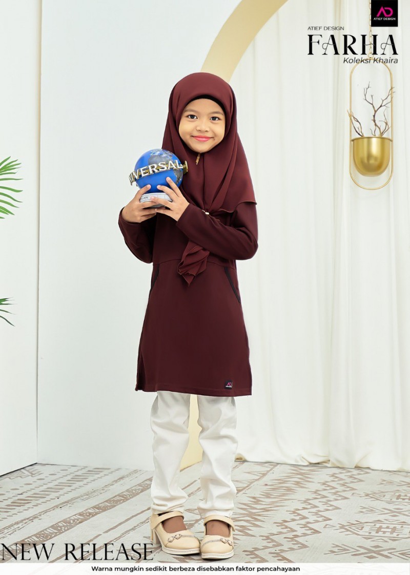 FARHA KIDS (KANAK-KANAK) - KD496 DARK CHOCOLATE