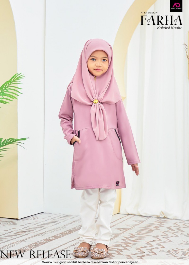FARHA KIDS (KANAK-KANAK) - KD491 PINK BLACAN