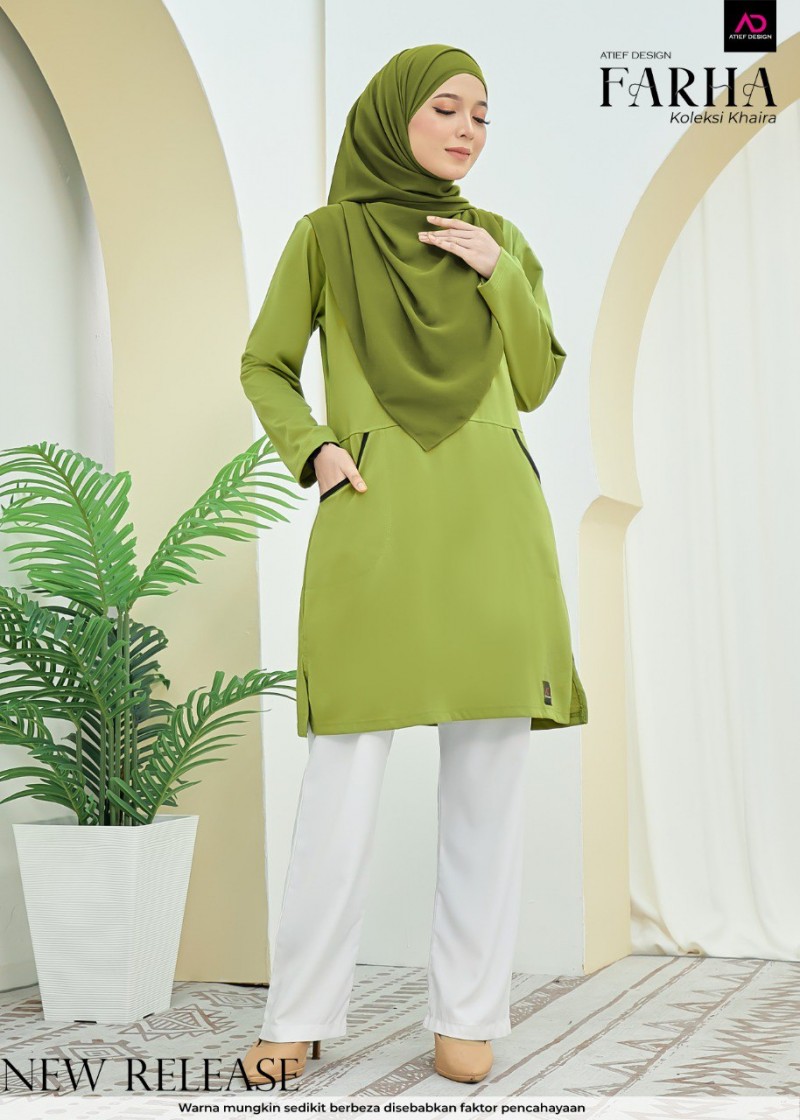 FARHA DEWASA COTTON - K678 LIGHT OLIVE