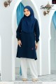 (PLUSSIZE) SAFEEYA COTTON DEWASA - K627 NAVY BLUE