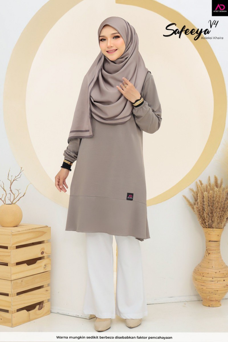 (PLUSSIZE) SAFEEYA COTTON DEWASA - K625 BEIGE