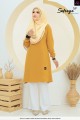 (PLUSSIZE) SAFEEYA COTTON DEWASA - K623 YELLOW MUSTARD