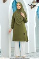 (PLUSSIZE) SAFEEYA COTTON DEWASA - K628 MOSS GREEN