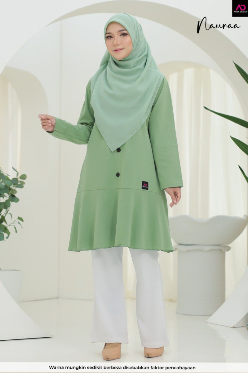 NAURAA COTTON DEWASA- K653 MATCHA GREEN
