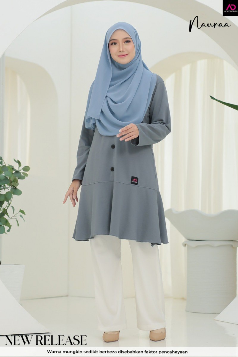 NAURAA COTTON DEWASA- K648 SOFT GREY