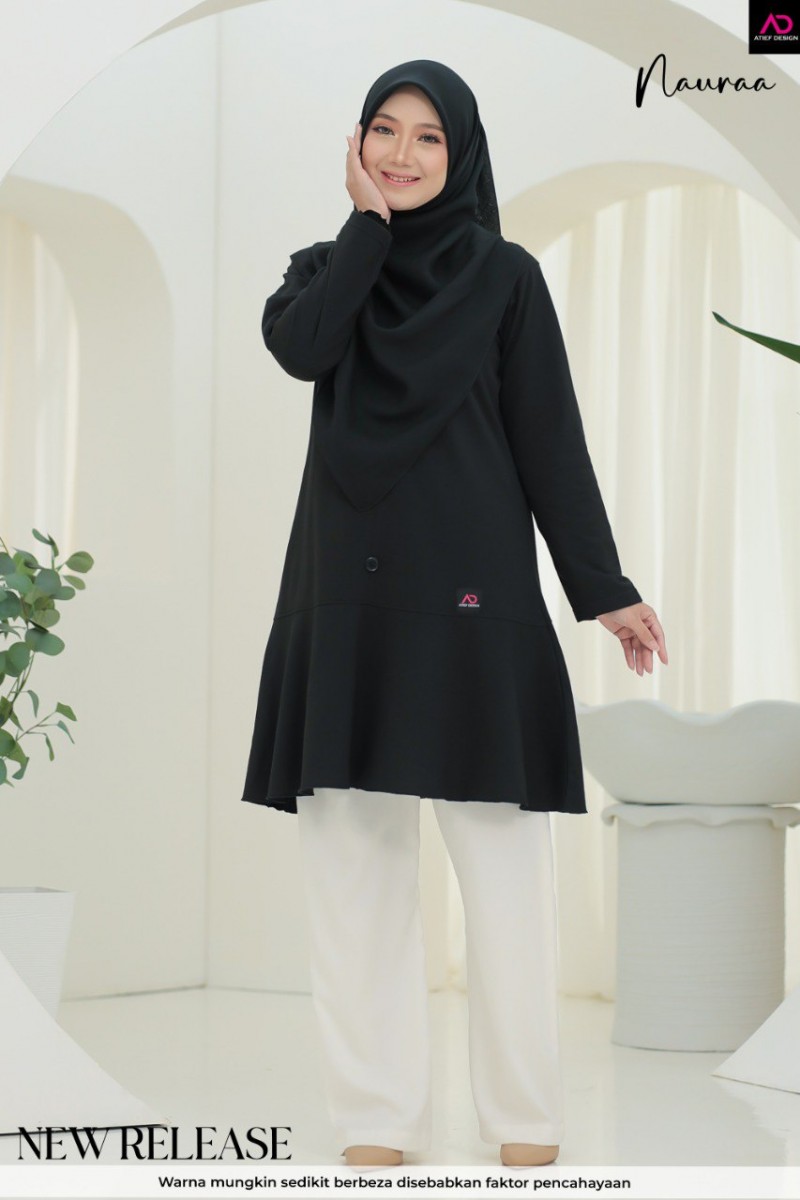 NAURAA COTTON DEWASA- K650 BLACK