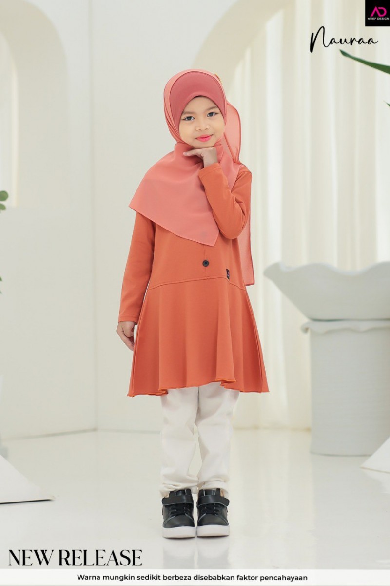 NAURAA COTTON KIDS - KD467 OREN SALMON