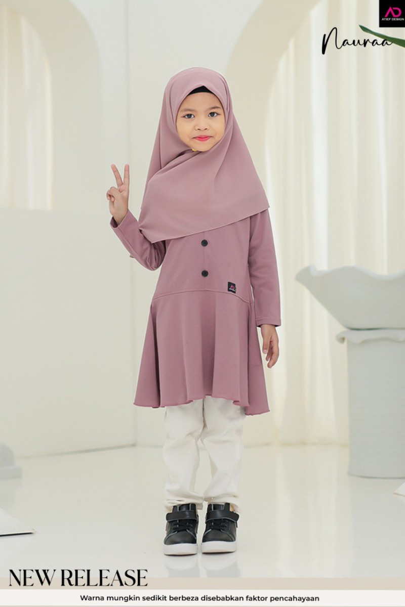 NAURAA COTTON KIDS - KD472 PINK BLACAN