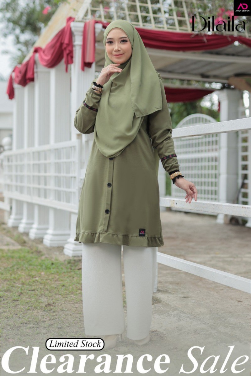 DILAILA COTTON (S) - MOSS GREEN