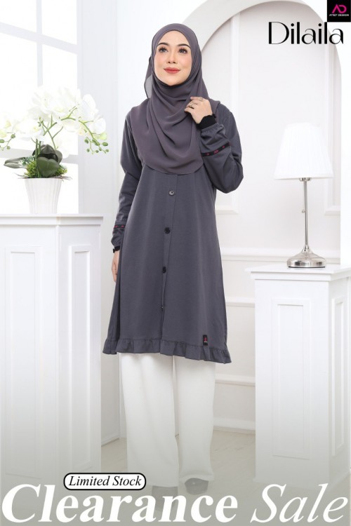 DILAILA COTTON (S) - DARK GREY