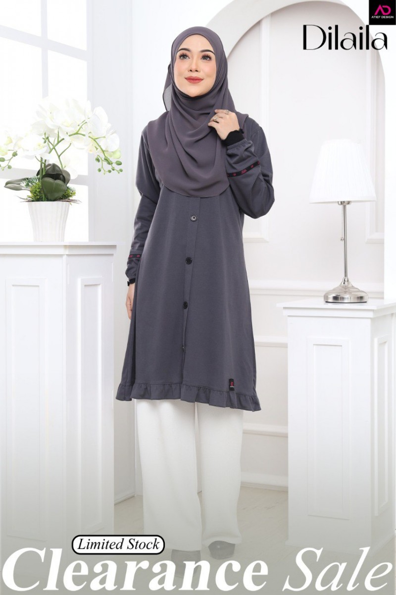 DILAILA COTTON (S) - DARK GREY