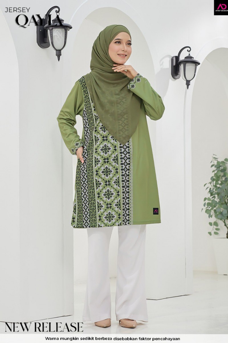 QAYLA EDISI SONGKET - SONGKET LIME GREEN