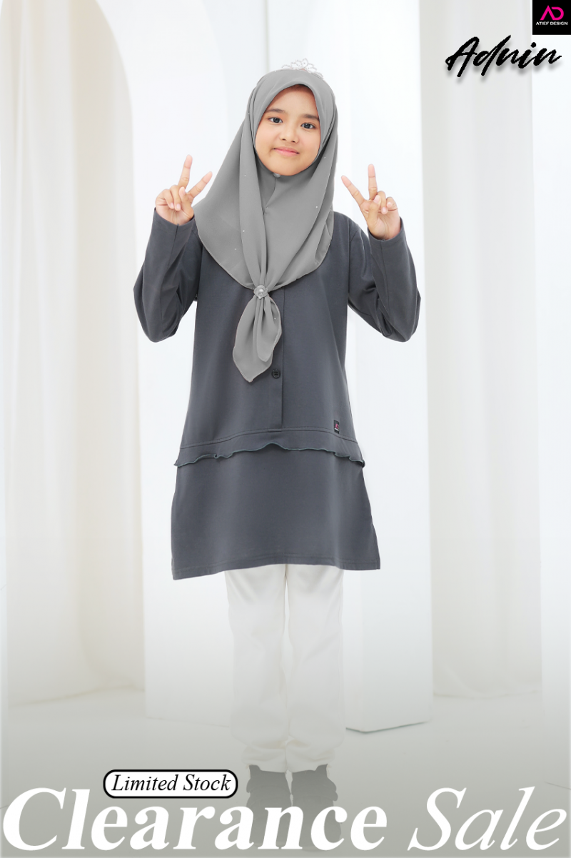 ADNIN COTTON KIDS (2XL) - DARK GREY