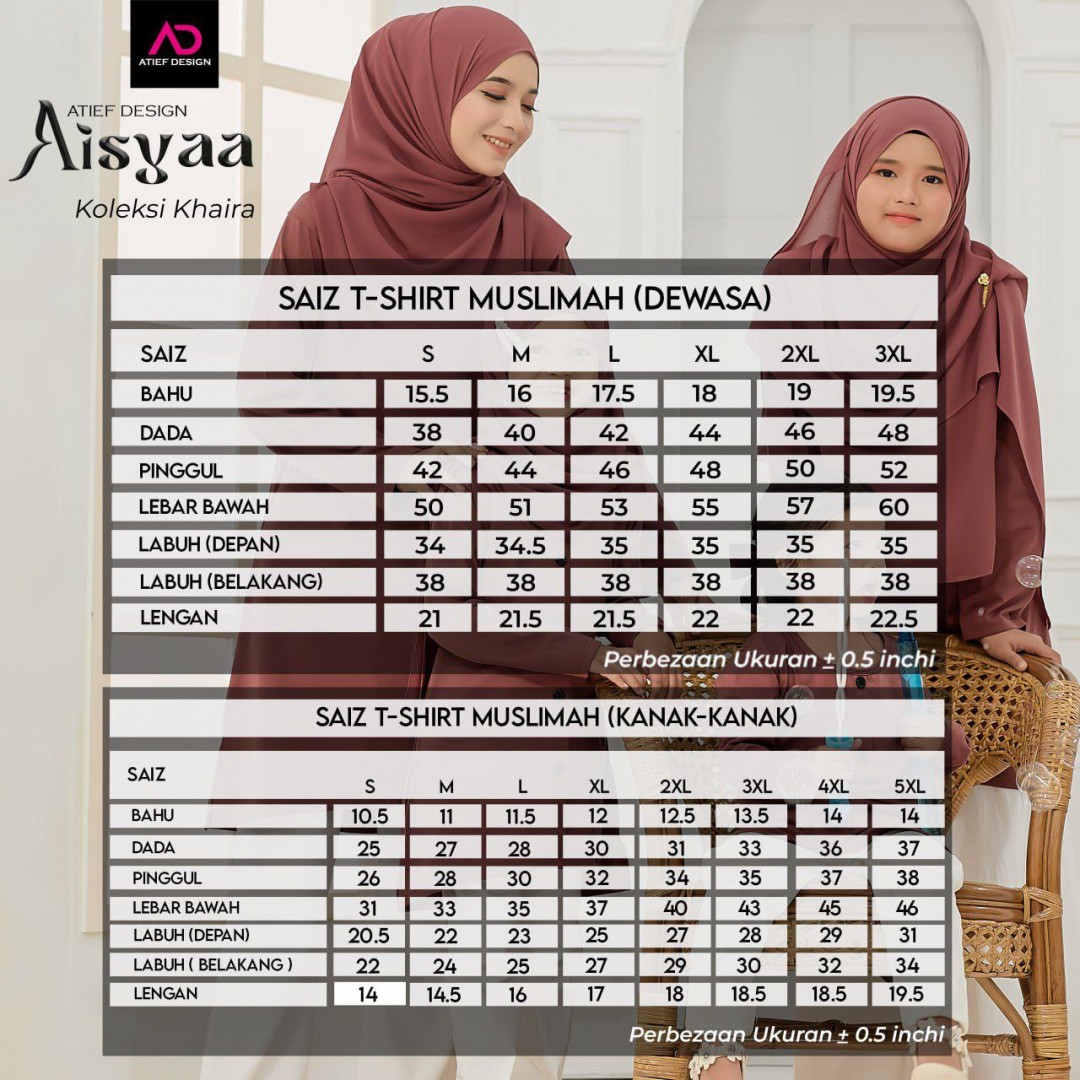 AISYAA COTTON DEWASA - K679 SOFT GREY