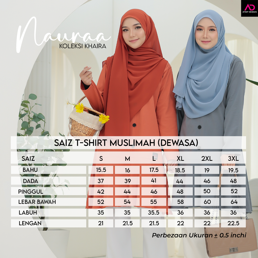 NAURAA COTTON DEWASA- K648 SOFT GREY