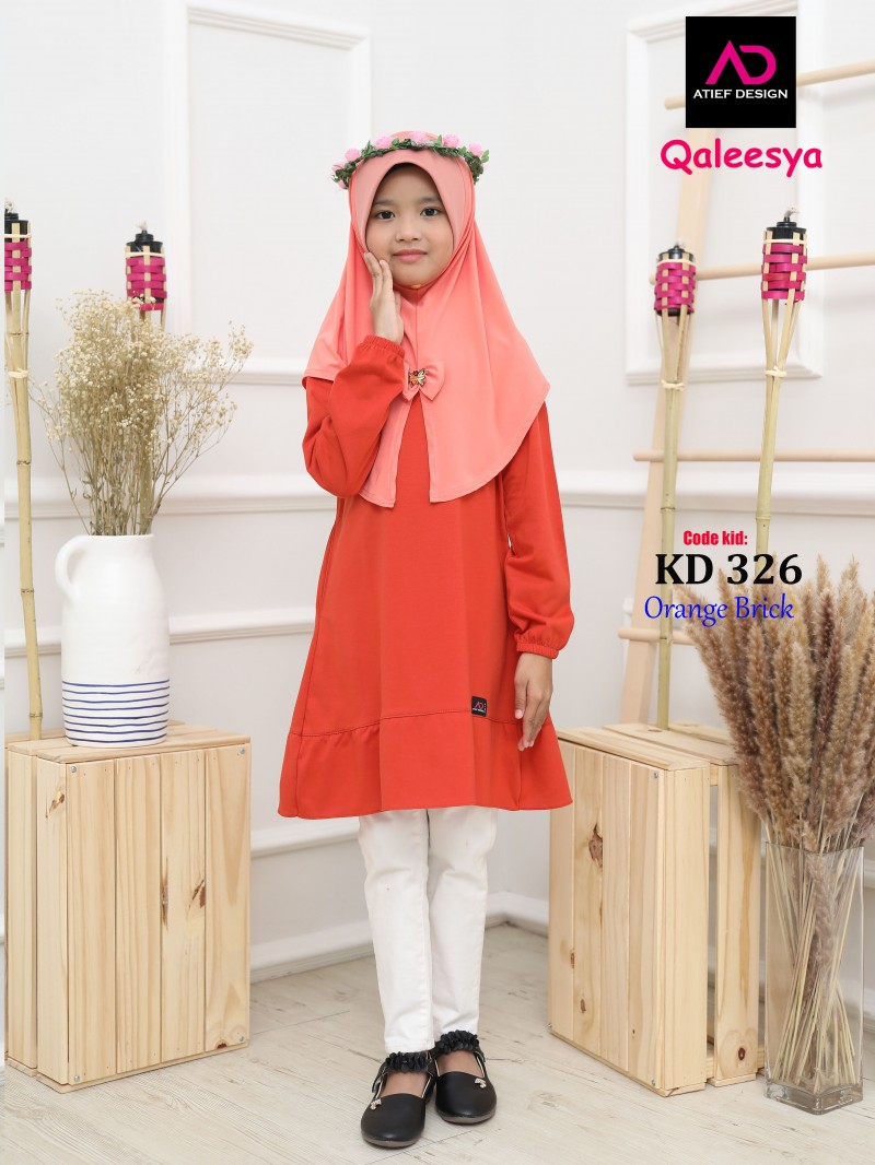 QAYSARA KIDS COTTON (L) - ORANGE BRICK
