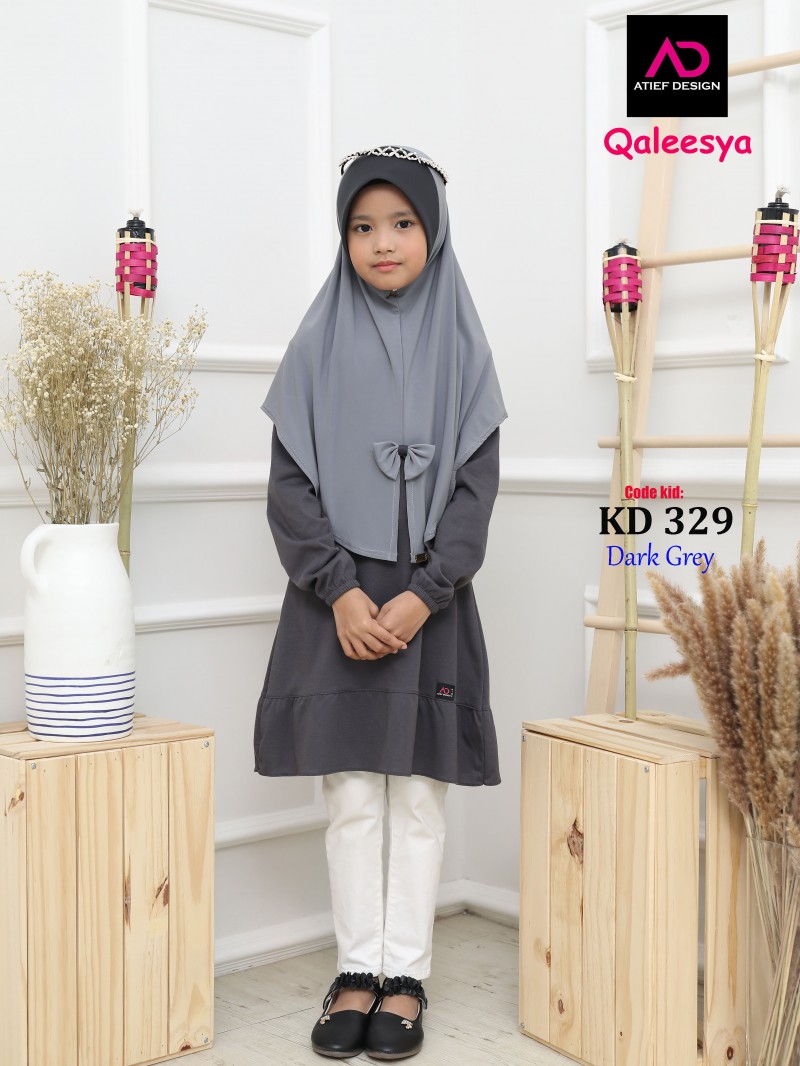 QAYSARA KIDS COTTON (L) - DARK GREY