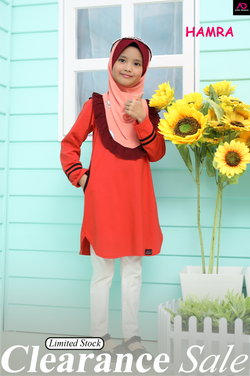 HAMRA KIDS COTTON (L) - ORANGE MANDARIN