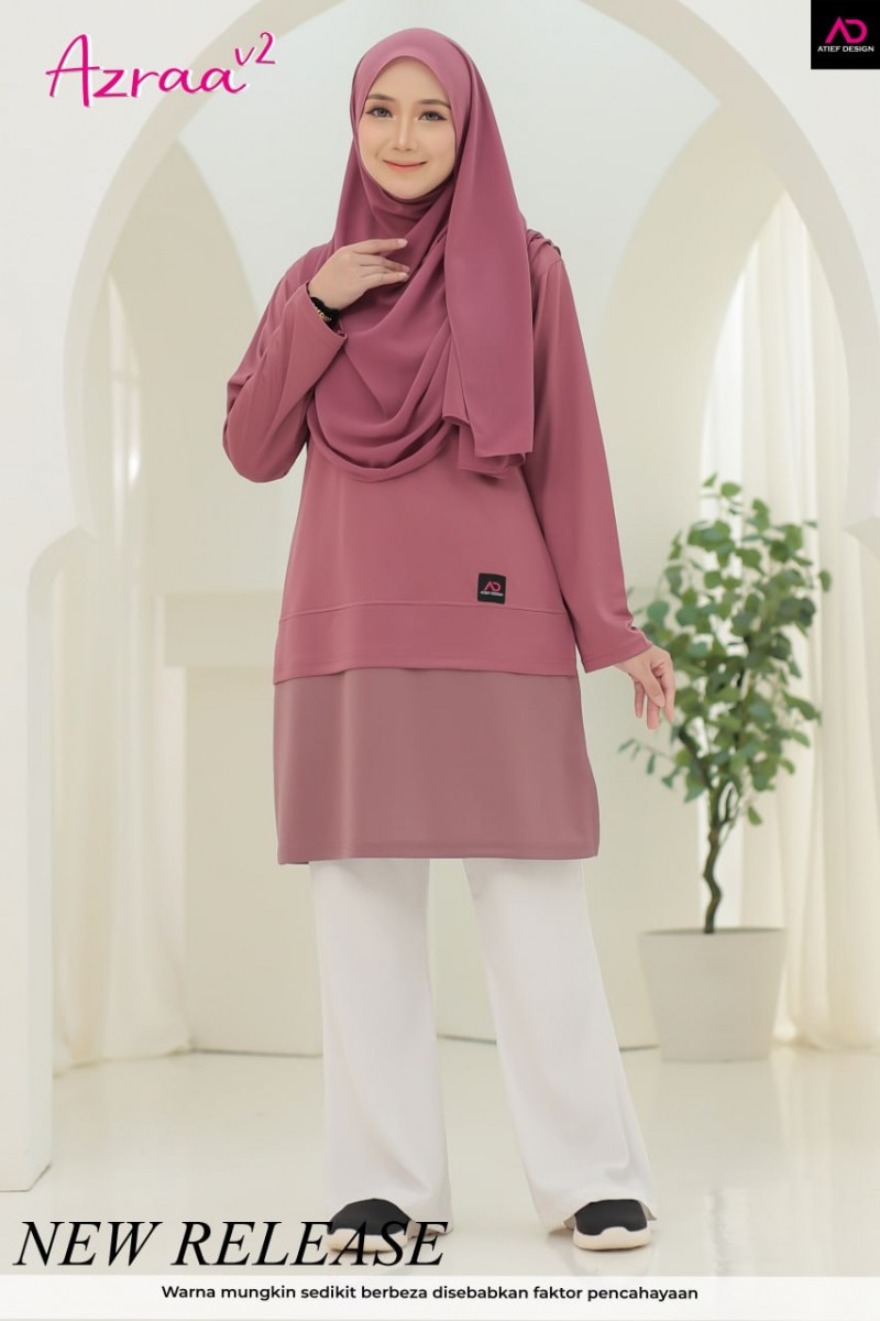 AZRAA JERSEY MUSLIMAH- KH064 ROSE PINK