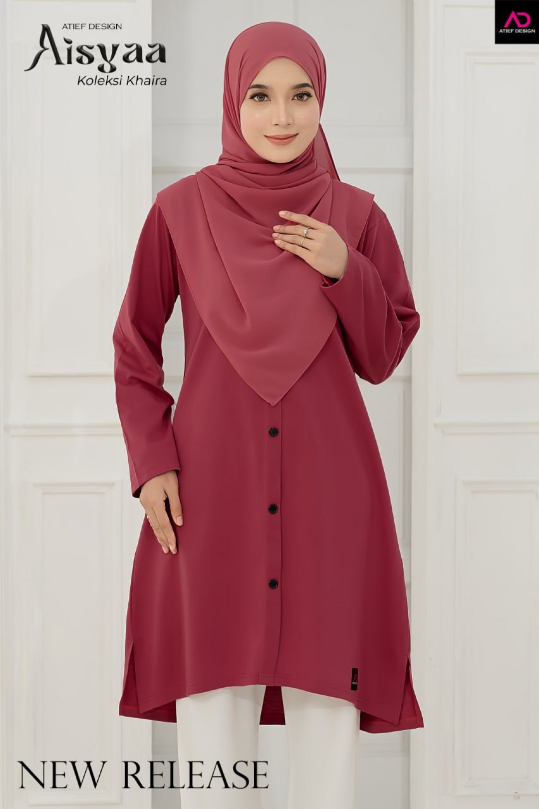 AISYAA COTTON DEWASA - K683 CERISE PINK