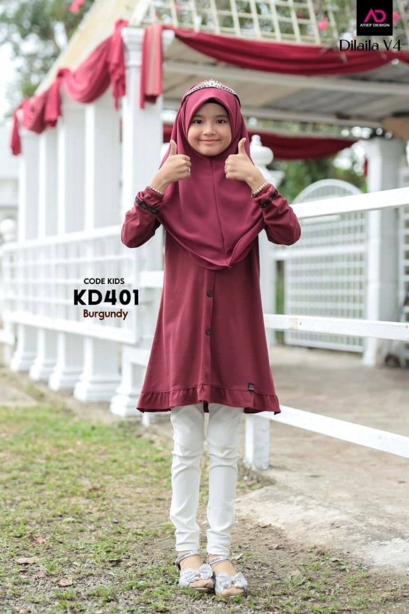 DILAILA COTTON KIDS (XL) - BURGUNDY