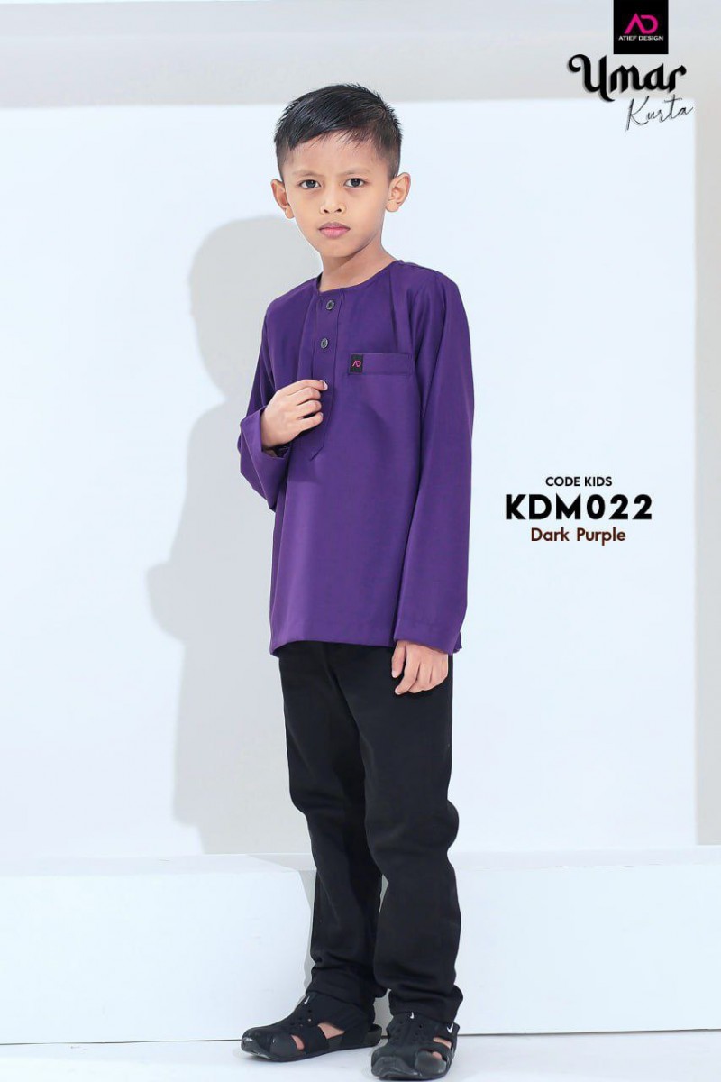 Kurta Umar KIDS CEKAK MUSANG - KDM022 DARK PURPLE