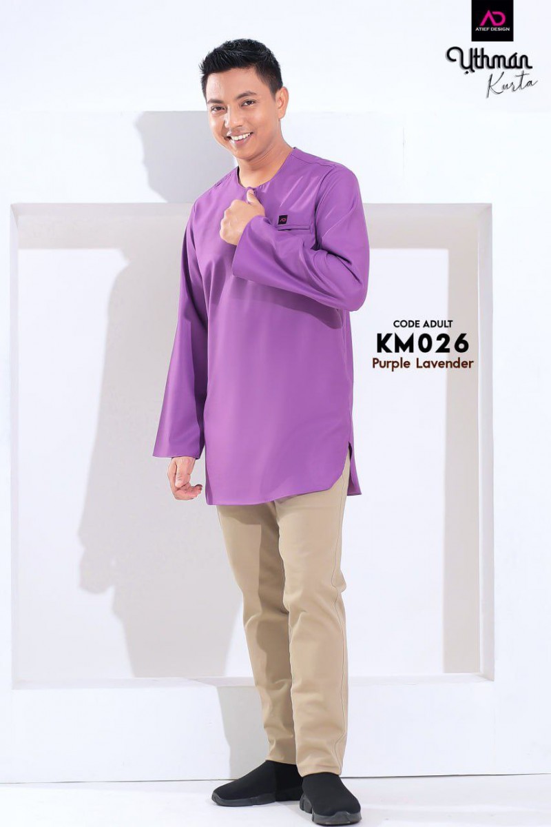 Kurta Uthman Dewasa Teluk Belanga - KM026 PURPLE LAVENDER