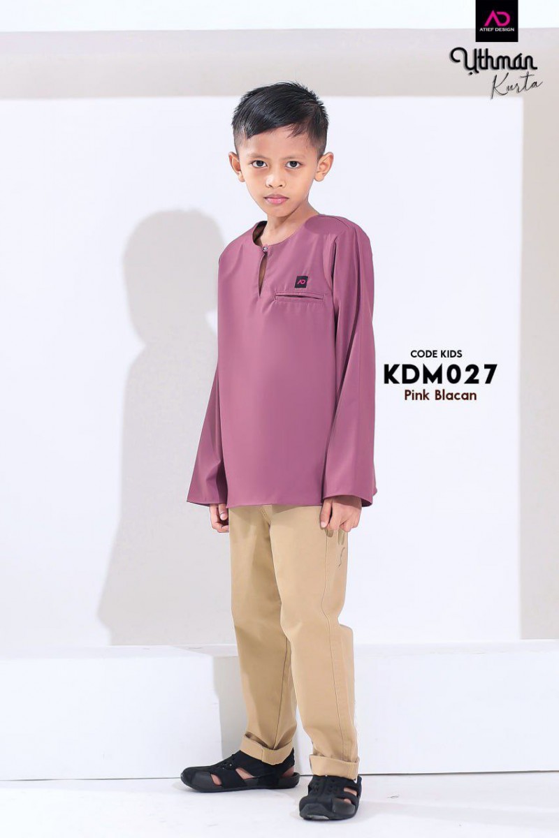 Kurta Uthman KIDS Teluk Belanga - KDM027 PINK BELACAN