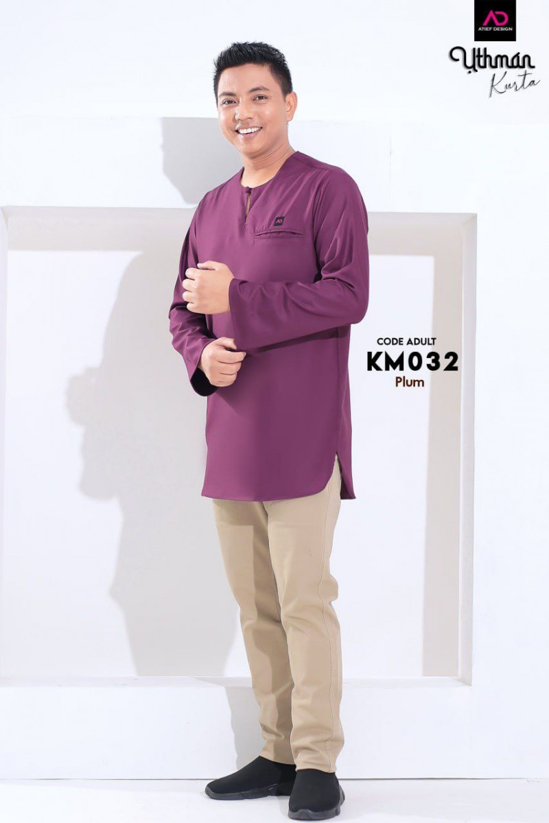 Kurta Uthman Dewasa Teluk Belanga - KM032 PLUM