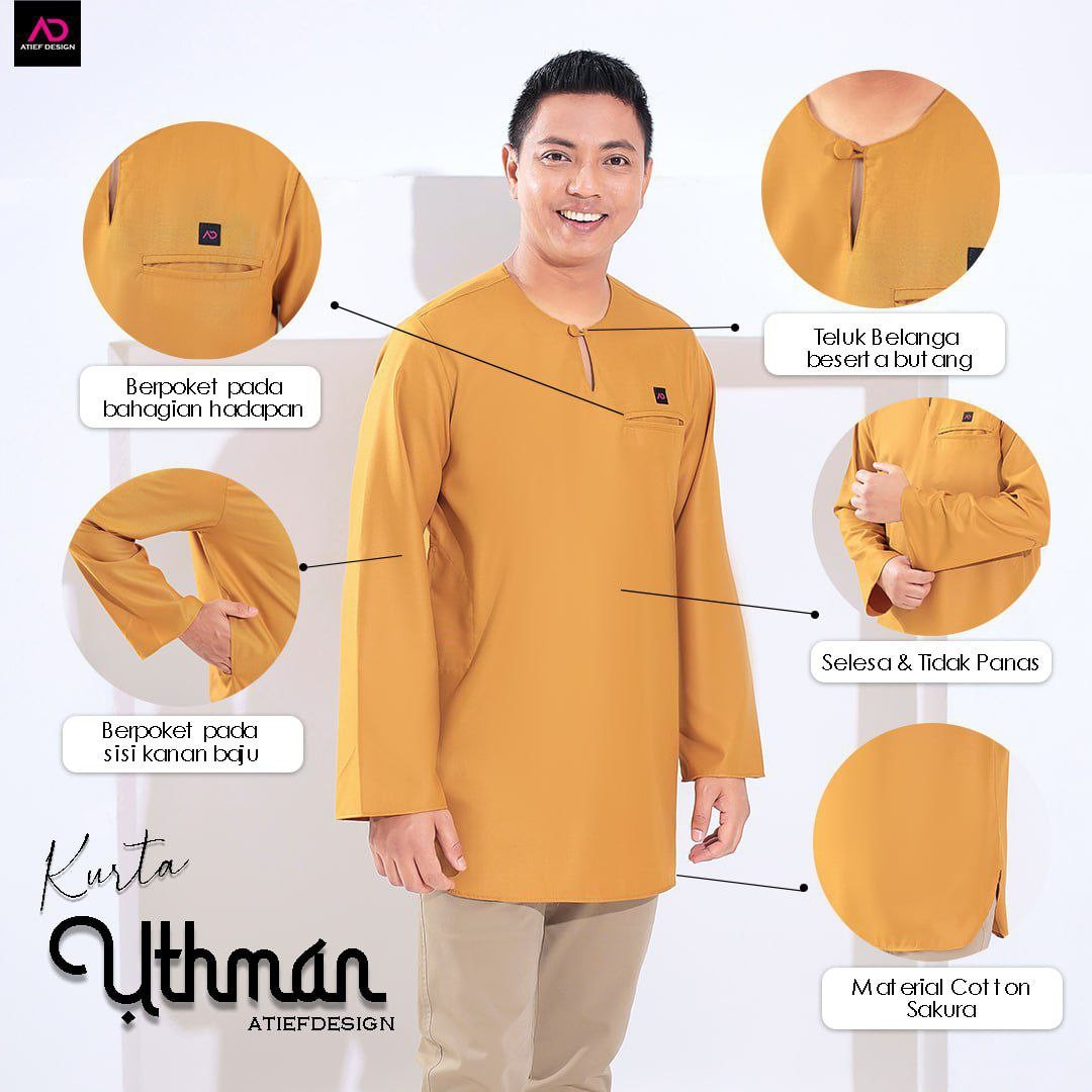 Kurta Uthman Dewasa Teluk Belanga - KM029 NAVY BLUE