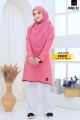 DANIA V2 JERSEY MUSLIMAH DEWASA - KH031 DUSTY PINK & MAROON